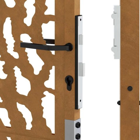 BRAMA OGRODOWA 105X180CM STAL NIERDZEWNA WZÓR ŚLADU