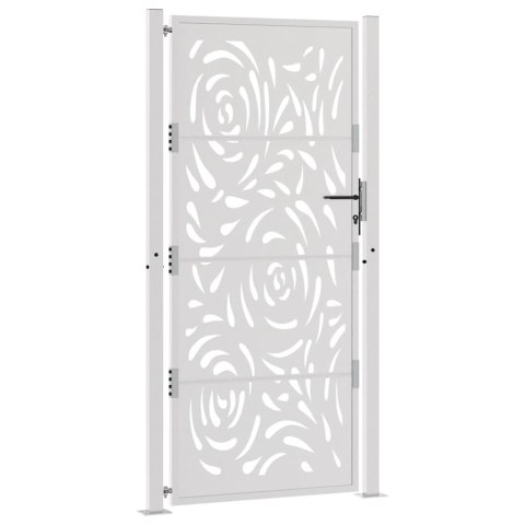 BRAMA OGRODOWA 105X205CM STAL NIERDZEWNA WZÓR PŁOMIENIA