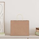 TORBY PAPIEROWE 250 SZT. Z UCHWYTAMI BRĄZOWE 32X22X24CM