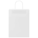 TORBA PAPIEROWA PROMOCYJNA NA PREZENT 250 SZT. BIAŁE 26X12X35CM