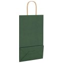 TORBY PAPIEROWE 250 SZT. Z UCHWYTAMI ZIELONE 21X11X36CM