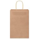 TORBA PAPIEROWA PROMOCYJNA NA PREZENT 50 SZT. BRĄZOWE 21X11X31CM