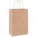 TORBA PAPIEROWA PROMOCYJNA NA PREZENT 50 SZT. BRĄZOWE 21X11X31CM