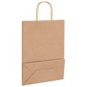 TORBA PAPIEROWA PROMOCYJNA NA PREZENT 50 SZT. BRĄZOWE 26X12X35CM