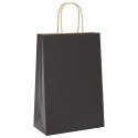 TORBA PAPIEROWA PROMOCYJNA NA PREZENT 50 SZT. CZARNE 21X11X31CM