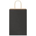 TORBA PAPIEROWA PROMOCYJNA NA PREZENT 50 SZT. CZARNE 21X11X31CM