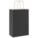 TORBA PAPIEROWA PROMOCYJNA NA PREZENT 50 SZT. CZARNE 21X11X31CM