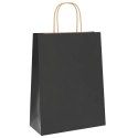 TORBA PAPIEROWA PROMOCYJNA NA PREZENT 50 SZT. CZARNE 26X12X35CM