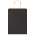 TORBA PAPIEROWA PROMOCYJNA NA PREZENT 50 SZT. CZARNE 26X12X35CM