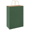 TORBY PAPIEROWE 50 SZT. Z UCHWYTAMI ZIELONE 32X17X44CM