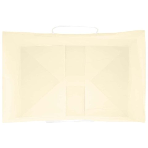 TORBY PAPIEROWE 50 SZT. Z UCHWYTAMI ŻÓŁTE 32X22X24CM