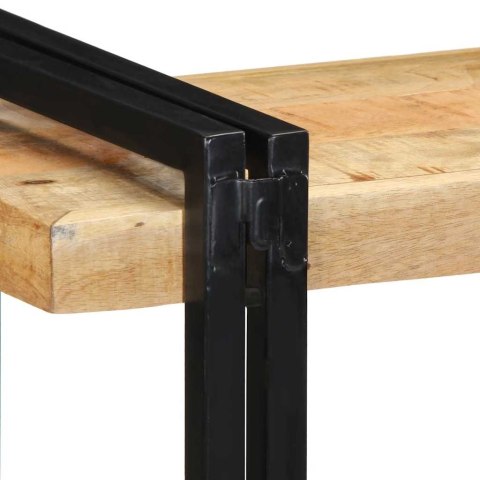 PÓŁKA ŚCIENNA 70X33X35CM LITE DREWNO SUROWE MANGO