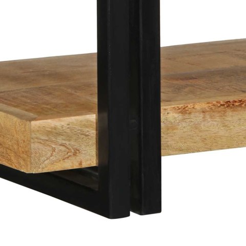 PÓŁKA ŚCIENNA 70X33X35CM LITE DREWNO SUROWE MANGO