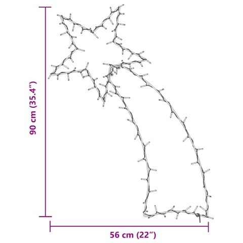 ŚWIĄTECZNE LAMPKI SPADAJĄCA GWIAZDA SYLWETKA 115 LED