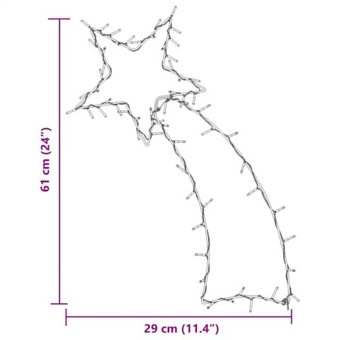 ŚWIĄTECZNE LAMPKI SPADAJĄCA GWIAZDA SYLWETKA 80 LED