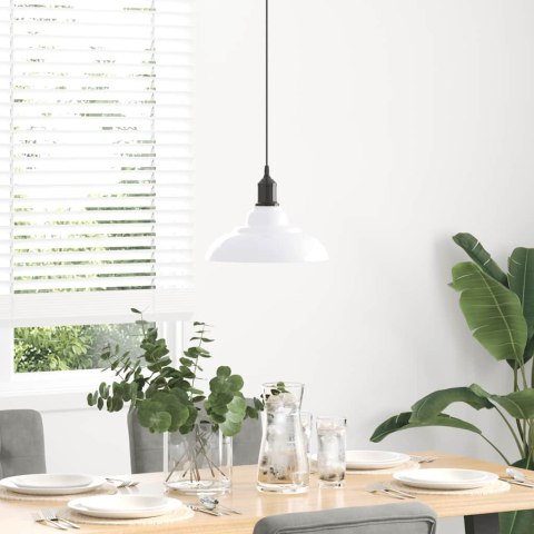 LAMPA WISZĄCA Z REGULACJĄ WYSOKOŚCI E27 POŁYSK BIAŁY METAL