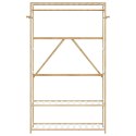 WIESZAK NA UBRANIA Z PÓŁKAMI 110X40X175CM BAMBUSOWY