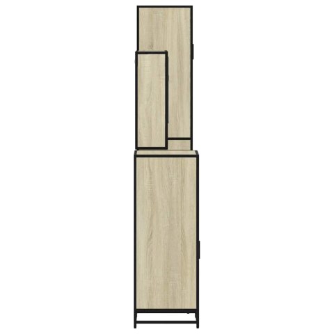 4-CZĘŚCIOWY ZESTAW MEBLI ŁAZIENKOWYCH KOLOR DĄB SONOMA