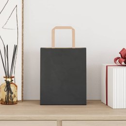 TORBY PAPIEROWE 250 SZT. Z UCHWYTAMI CZARNE 18X8X22CM