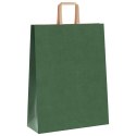 TORBY PAPIEROWE 250 SZT. Z UCHWYTAMI ZIELONE 32X12X42CM