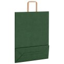 TORBY PAPIEROWE 250 SZT. Z UCHWYTAMI ZIELONE 32X12X42CM