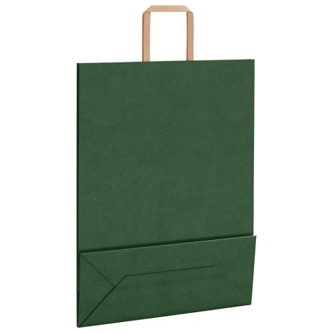 TORBY PAPIEROWE 250 SZT. Z UCHWYTAMI ZIELONE 32X12X42CM