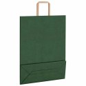 TORBY PAPIEROWE 50 SZT. Z UCHWYTAMI ZIELONE 32X12X42CM