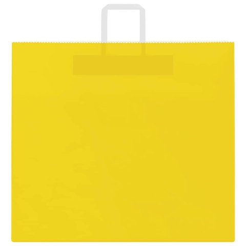 TORBY PAPIEROWE 50 SZT. Z UCHWYTAMI ŻÓŁTE 54X15X49CM
