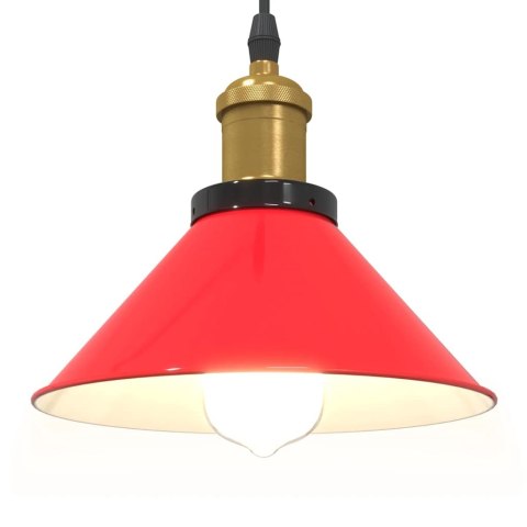 LAMPA WISZĄCA Z REGULACJĄ WYSOKOŚCI E27 POŁYSK CZERWONY
