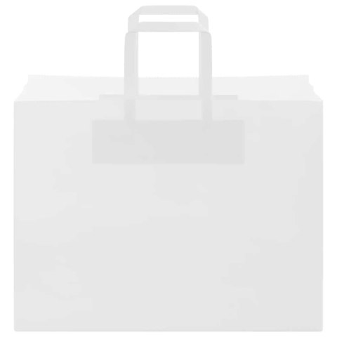 TORBY PAPIEROWE 250 SZT. Z UCHWYTAMI BIAŁE 32X17X25CM