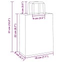 TORBY PAPIEROWE 50 SZT. Z UCHWYTAMI BIAŁE 18X8X22CM