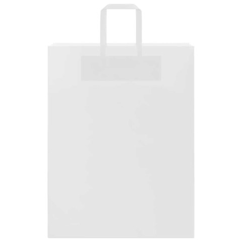 TORBY PAPIEROWE 50 SZT. Z UCHWYTAMI BIAŁE 32X12X42CM