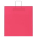 TORBY PAPIEROWE 50 SZT. Z UCHWYTAMI RÓŻOWE 45X17X48CM