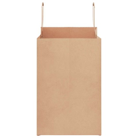 TORBY PAPIEROWE 250 SZT. Z UCHWYTAMI BRĄZOWE 26X17X25CM