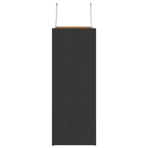 TORBY PAPIEROWE 250 SZT. Z UCHWYTAMI CZARNE 32X17X44CM