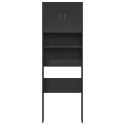SZAFKA POD PRALKĘ CZARNA 64X24X190CM DREWNO KLEJONE