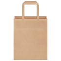 TORBY PAPIEROWE 250 SZT. Z UCHWYTAMI BRĄZOWE 18X8X22CM