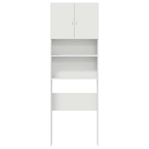 SZAFKA POD PRALKĘ BIAŁA 64X24X190CM DREWNO KLEJONE