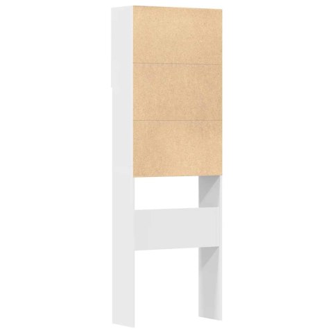 SZAFKA POD PRALKĘ BIAŁA 64X24X190CM DREWNO KLEJONE