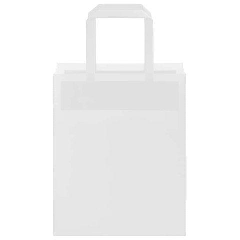 TORBY PAPIEROWE 250 SZT. Z UCHWYTAMI BIAŁE 18X8X22CM