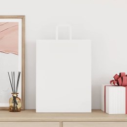 TORBY PAPIEROWE 250 SZT. Z UCHWYTAMI BIAŁE 32X12X42CM