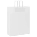 TORBY PAPIEROWE 250 SZT. Z UCHWYTAMI BIAŁE 32X12X42CM