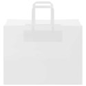 TORBY PAPIEROWE 50 SZT. Z UCHWYTAMI BIAŁE 32X17X25CM