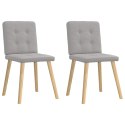 KRZESŁA DO JADALNI 2 SZT. TKANINA CLOUD GREY