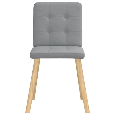 KRZESŁA STOŁOWE 2 SZT. JASNOSZARE OBITE TKANINĄ