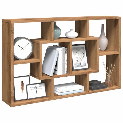 PÓŁKA ŚCIENNA DĄB ARTISAN 85X16X52,5CM DREWNO KLEJONE