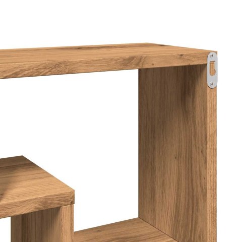 PÓŁKA ŚCIENNA DĄB ARTISAN 85X16X52,5CM DREWNO KLEJONE