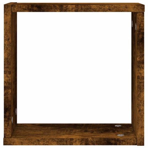 PÓŁKI ŚCIENNE CUBE 2 SZT. DĄB WĘDZONY 30X15X30CM