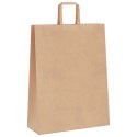 TORBY PAPIEROWE 50 SZT. Z UCHWYTAMI BRĄZOWE 32X12X42CM