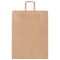 TORBY PAPIEROWE 50 SZT. Z UCHWYTAMI BRĄZOWE 32X12X42CM